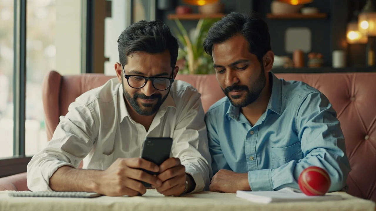 A phone displaying a fantasy cricket team selection screen