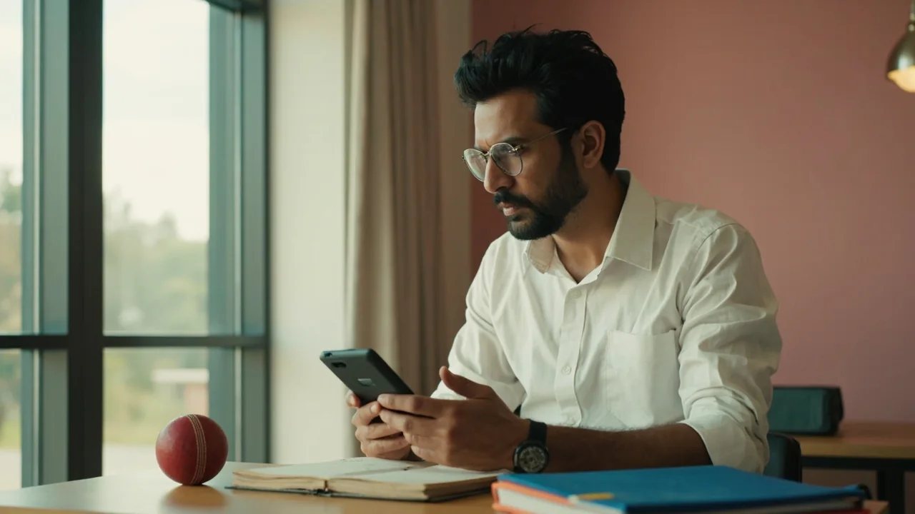 A reviewer&rsquo;s notebook open next to a phone with the Jeeto11 app