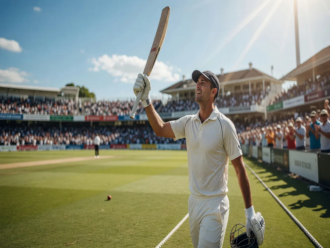 A pace bowler at the top of his mark, ready to begin his run