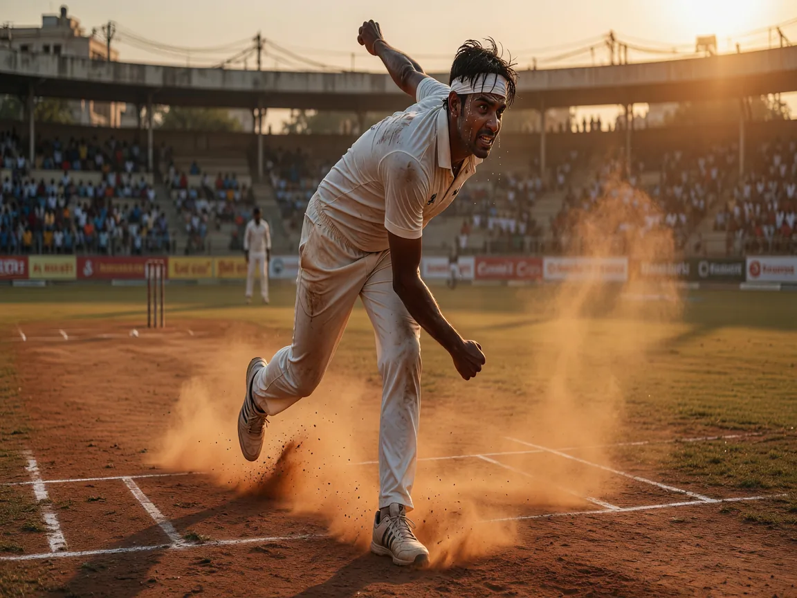 A wicketkeeper collecting the ball behind the stumps