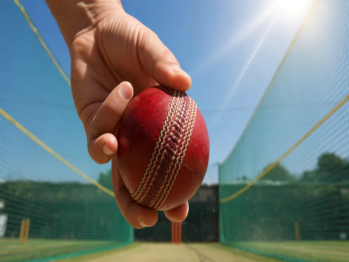 A finger-spinner bowling in the powerplay